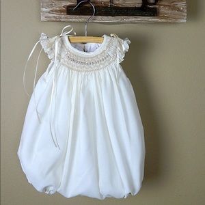 🚫SOLD🚫Smocked Bubble Romper in Ivory